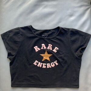 Pacsun/LA Women’s Cropped Baby T-Shirt in Black